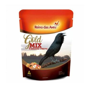 Imagem de Alimento Pássaro Preto Gold Mix 500G - Reino Das Aves