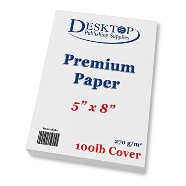 Imagem de Cartões de índice sem forro branco pesado 12,7 x 20,3 cm - capa ultra grossa de 45,4 kg - pacote com 100