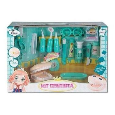 Tianzo Kit de médico dentista realista infantil finge jogar brinquedo de  madeira conjunto com estetoscópio modelo de dente sonda espelho escova de