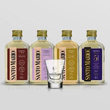 Imagem de Kit 4 Cachaças 200ml + Copinho Momentos - Santo Mário