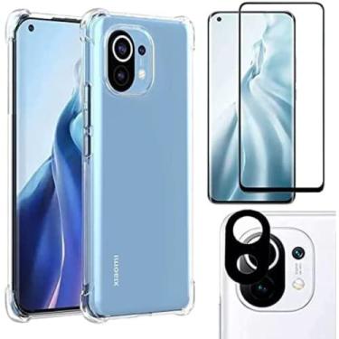 Imagem de Kit Capa Anti Impacto + Película 5D 9D Cerâmica + Película Câmera Xiaomi Mi 11 Lite