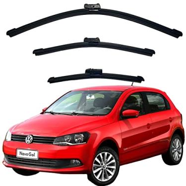Imagem de Paleta Limpador Parabrisa Gol G6 2013 á 2016 Par Dianteiro + Traseira