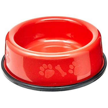 Imagem de Comedouro e Bebedouro Pesado Filhote Pequeno, 300ml Vermelho Tudo Pet para Cães