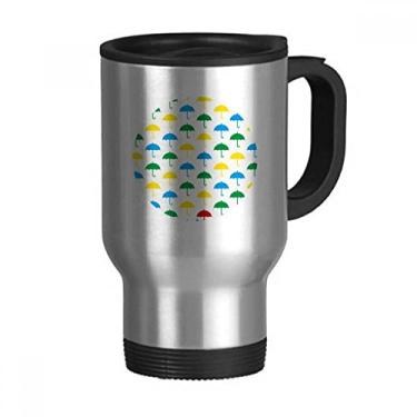 Imagem de Guarda-chuva, chuva, chuva, chuva, nuvem, viagem, caneca flip de aço inoxidável, copo de carro, garrafa térmica