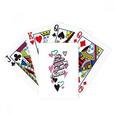 Imagem de DIYthinker Cartas de baralho Grandma Letters Nana Present Best Wishes Poker Presente de mesa