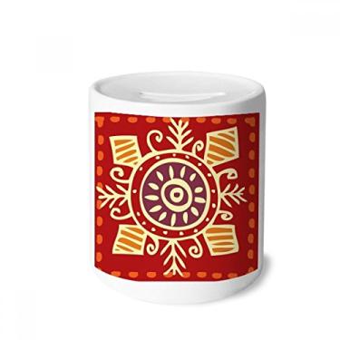 Imagem de DIYthinker Caixa para dinheiro Red Eyes Totems da Civilização Antiga Caixa de cerâmica Porta-moedas Presente de cofrinho