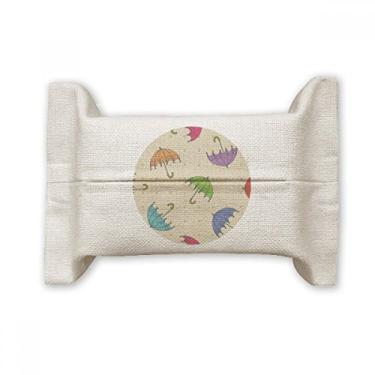 Imagem de Bolsa de linho de algodão para lenços faciais para chuva, chuva, chuva, sol, protetor de papel