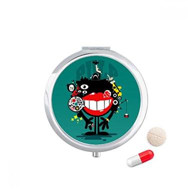 Imagem de Estojo de comprimidos de monstro do universo e alienígena dispensador de remédios