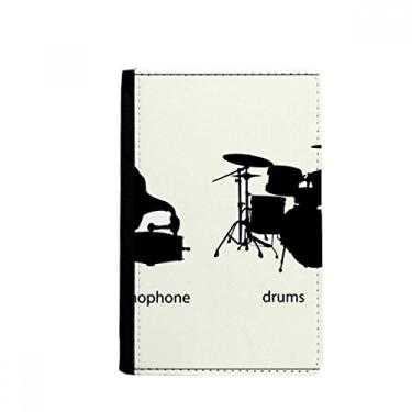 Imagem de Kit de bateria musical de música com padrão de energia, porta-passaporte Notecase Burse capa carteira porta-cartões