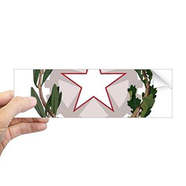 Imagem de DIYthinker Adesivo de para-choque retangular com emblema nacional da Europa Itália para janela