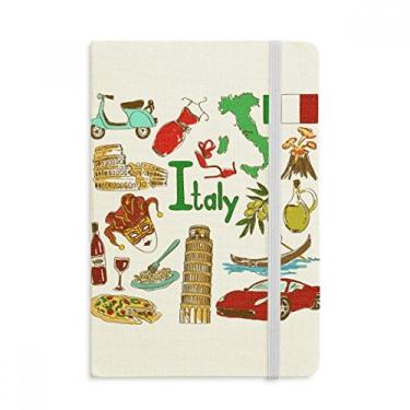 Imagem de Caderno de anotações com a bandeira nacional da Itália Landscap Animals capa dura