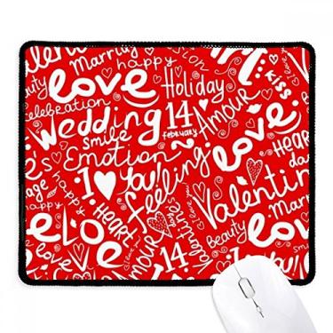 Imagem de Mousepad Love Marriage Celebration Dia dos Namorados Tapete de borracha para jogos