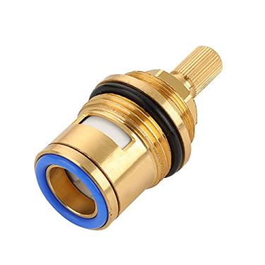 Imagem de Cartuchos de torneira, cartucho de torneira de misturador de substituição universal, válvula de torneira de disco de cerâmica de latão G3/4" com 2 parafusos M4 (cartucho quente e frio)