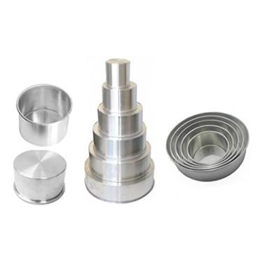 Imagem de Conjunto Formas Assadeiras Alta Redonda P/Bolo Com 6 Peças