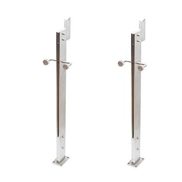 Imagem de 2 unidades de colunas de aço inoxidável 304 corrimão da escada corrimão de vidro temperado corrimão da escada apto para 8-13 mm de vidro temperado espesso