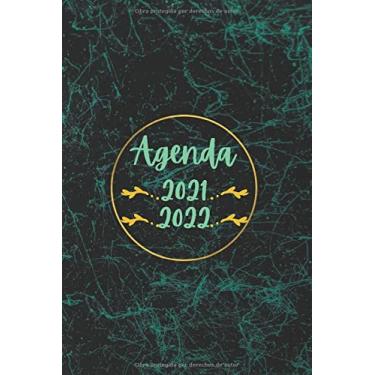 Imagem de Agenda Semana Vista 2021 2022: Para una perfecta gestión del tiempo | Organizador semanal | 2 páginas = 1 semana |Mármol verde | Regalo mujer hombre familia y amigos