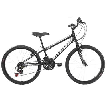 Imagem de Bicicleta Masculina Infantil Passeio Aro 24 Wendy Vbrake,Preto Branco