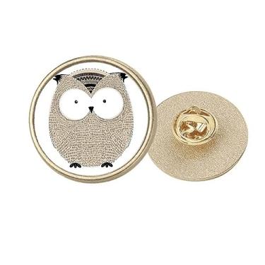 Imagem de Clipe de broche de pino dourado de metal redondo de coruja gordinha estilo simplicidade, Medium, não aplicar