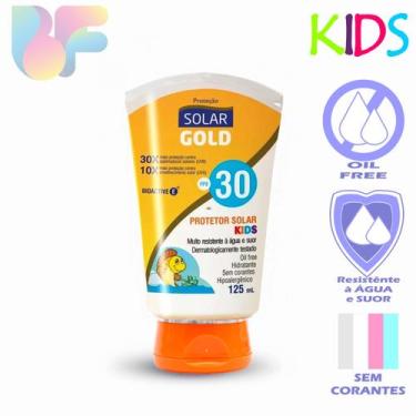 Imagem de Protetor Solar Gold Kids Fps 30 125ml  Infantil Fator 30 Resistente A