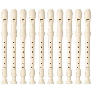 Imagem de Kit 10 Flautas Doce Soprano Germânica Em C YRS-23 Yamaha