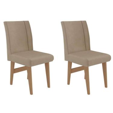 Imagem de Conjunto 2 Cadeiras de Jantar Tokio Multimóveis Madeirado/Mascavo