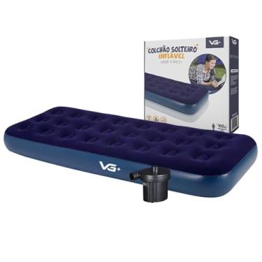 Imagem de VG PLUS, Colchão Solteiro Inflável + Bomba De Ar Elétrica 110v VG Plus