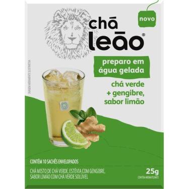 Imagem de Chá Leão Água Gelada - Chá Verde Gengibre E Limão 10 Sachês