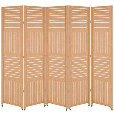 Imagem de 5 Biombo Com Rodinha Painel Repartido Divisoria de Ambiente Decoração Rodizio (Horizontal Vertical)