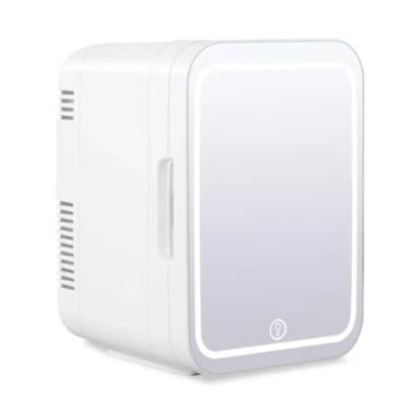 Imagem de MaxiBeauty Cooler frigobar com espelho, maquiagem beleza, skincare geladeira, 4l, ac/dc, refrigeração aquecida (Branco)