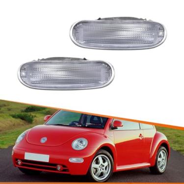 Imagem de ADIIL 2 caixas de luz de seta frontal de lente transparente para Fusca VW 1998-2005, kit de lâmpada de marcador de parque de canto frontal