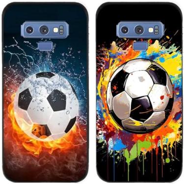 Imagem de 2 peças de capa de telefone traseira de silicone em gel TPU impresso futebol para Samsung Galaxy All Series (Galaxy Note 9)