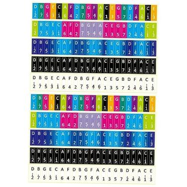 Imagem de SUPVOX 10 peças Instrumento Iniciante Piano Nota para Polegar Teclado Aprendizagem Harpa Adesivos Musicais Kalimba Decalques Adesivos Teclas Polegar - Teclas Escala de Lira Chave Adulto Suprimentos