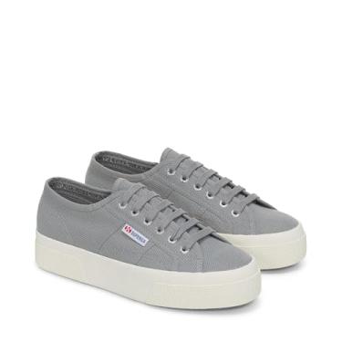 Imagem de Superga Tênis feminino plataforma 2740, Cinza e prata, 34