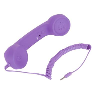 Imagem de Aparelho de telefone retrô de 3,5 mm, aparelho antigo de alto volume com voz HD integrada, à prova de radiação USB C, aparelho vintage para chamadas confortáveis (violeta)