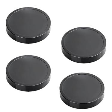 Imagem de 4 peças de tampas planas, peças de reposição para liquidificador Magic Bullet, compatível com copos Magic Bullet 250W, tampa de plástico preto com copo de 227 g