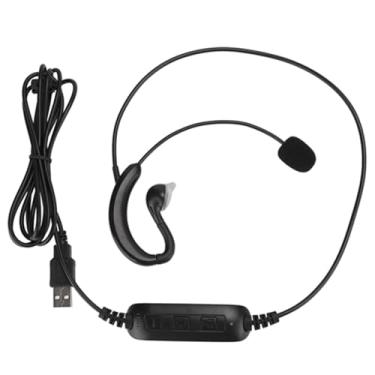 Imagem de Fone de ouvido usb com gancho, fone de ouvido com alto-falante, fone de ouvido para laptop pc para skype/qq/msn