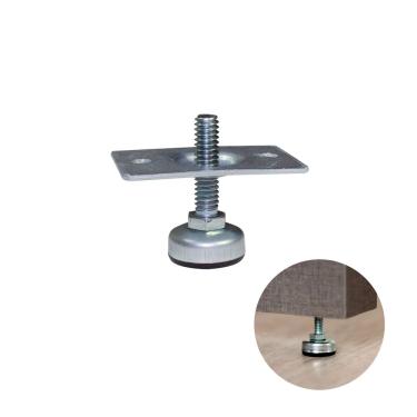 Imagem de Sapata Pé Nivelador Regulável de 1/4 Pol Com Chapa de 1/4 Pol Mk