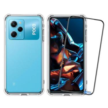 Imagem de Kit Capa Capinha case Para Poco X5 Pro 5g Case Anti Impacto Transparente + Película De Vidro