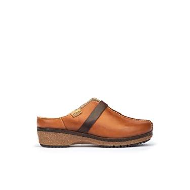 Imagem de PIKOLINOS Tamancos de couro Granada para mulheres, Brandy, 6.5-7