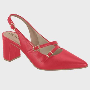 Imagem de Scarpin Feminino Slingback Vermelho Beira Rio 4241.234