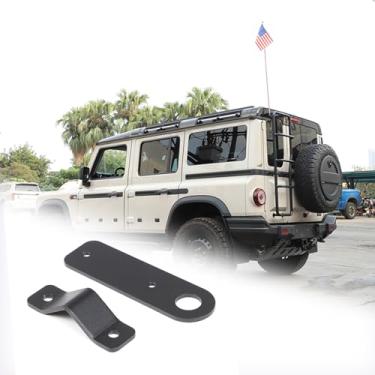 Imagem de Hudiriy Suporte de antena de carro compatível com Ineos Grenadier 2020-2024 suporte de antena de expansão CB de carro acessório decorativo (suporte de antena de escada de cauda)