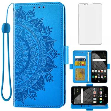 Imagem de Asuwish Compatível com LG Stylo 2 2+/Stylus 2 Plus/Stylo2 V 2V Verizon capa carteira e protetor de tela suporte de cartão acessórios flip alça de pulso suporte capa de celular para G LS775 VS835