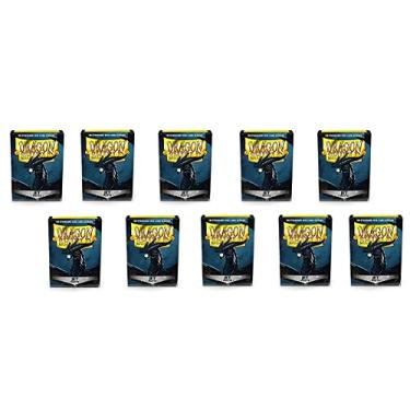 Imagem de 10 Packs Dragon Shield Matte Jet Standard Size 100 ct Card Sleeves Display Case