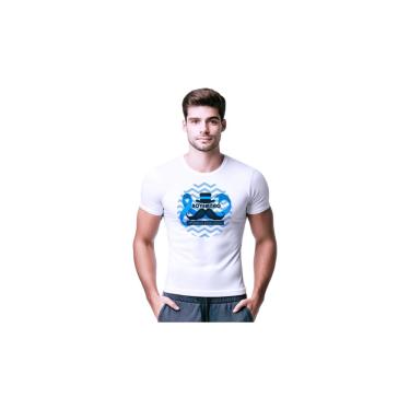 Imagem de Camisetas de Poliester Branca Personalizadas Novembro Azul