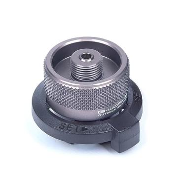 Imagem de G-WORKS Adaptador de conversão, para tipo de garrafa de bocal/cartucho de gás butano/recipiente para parafuso tipo gás/lata de válvula Lindal/adaptador de butano (tipo vertical)