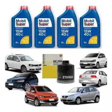 Imagem de Kit Troca Óleo Mobil Voyage Saveiro Fox Gol G2 G3 G4 G5 G6