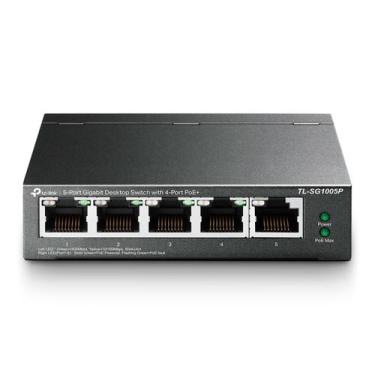 Imagem de Switch Gigabit 10/100/1000 De Mesa C/ 5 Portas (4 Poe) Tl-sg1005p Smb 