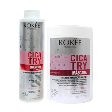 Imagem de Kit ROKÉE Shampoo 1L + Máscara 1Kg Cicatry