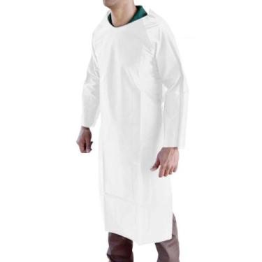 Imagem de Avental Tipo Barbeiro PVC Branco 1.20 x 70 - Plastseg, Branco