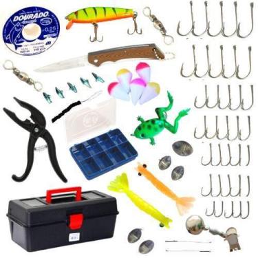 Imagem de Kit Pesca Caixa Alicate Pega Peixe Isca Artificial +Itens - Sekyped